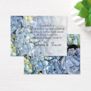 Blue Hydrangea Floral Mariage Charity Favoriser la