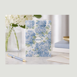 Blue Hydrangea Floral MOM Card Elegant Gift
