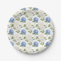 Blue hydrangea Floral Pattern