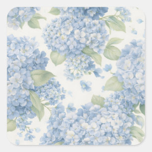 Blue Hydrangea Floral Sticker • Coastal Gift