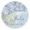 Blue Hydrangea Floral Swirl Favour Gift Stickers
