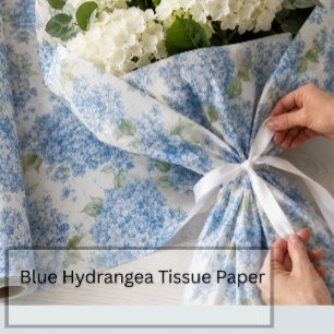 Blue Hydrangea Floral Tissue Paper