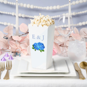 Blue Hydrangea Floral Wedding Favor Box