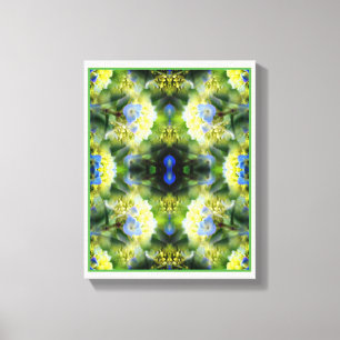Blue Hydrangea Flower Abstract  Canvas Print