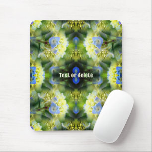 Blue Hydrangea Flower Abstract Personalized Mouse Pad