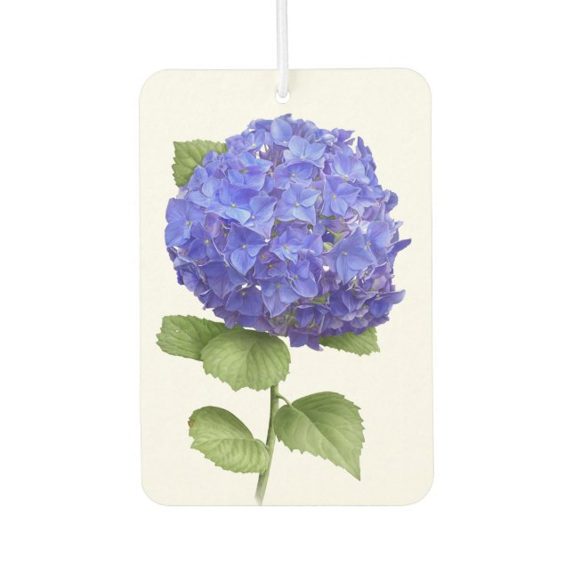 Blue Hydrangea Flower Botanical Art Design Air Freshener (Front)
