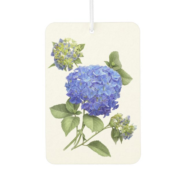 Blue Hydrangea Flower Botanical Art Design Air Freshener (Front)