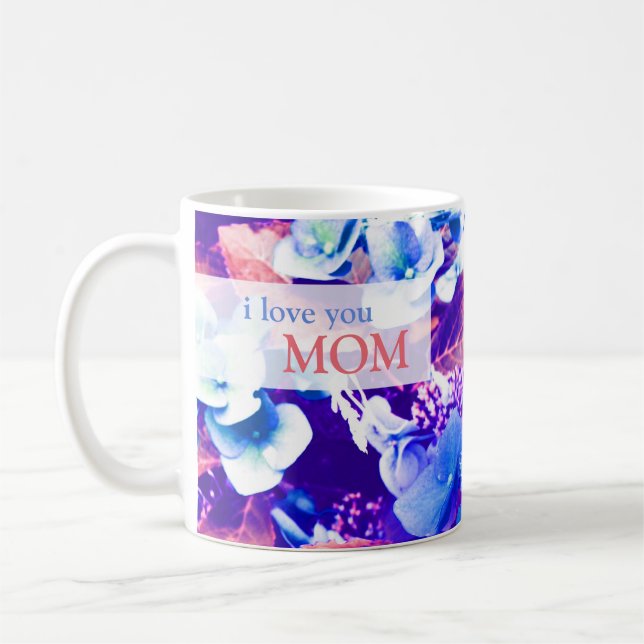 Blue Hydrangea Flower For Mothers Day Coffee Mug (Left)