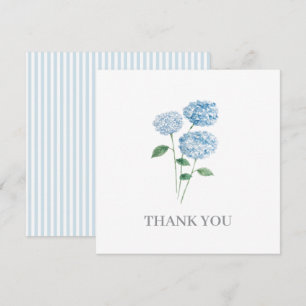Blue Hydrangea Flower Painting Thank You Invitation