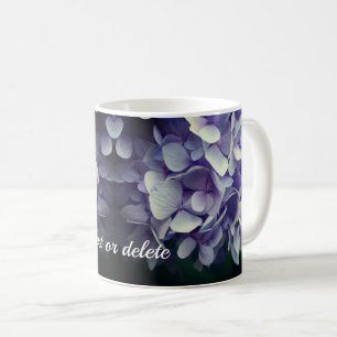 Blue Hydrangea Flower Personalized Coffee Mug