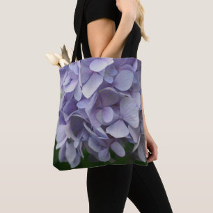 Blue Hydrangea Flower Petals Tote Bag