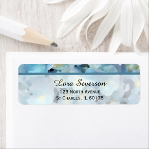 Blue Hydrangea Flower Return Address
