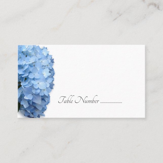 Blue Hydrangea Flower Tableau Numéro Cartes (Devant)