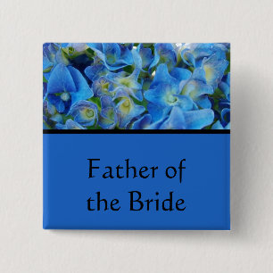blue hydrangea flowers button