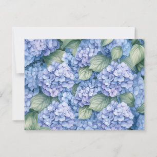 Blue Hydrangea Flowers Cottagecore Postcard