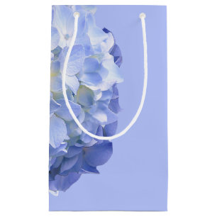 Blue Hydrangea Flowers Gift Custom Message Option Small Gift Bag