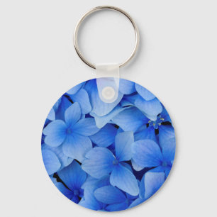 Blue Hydrangea Flowers Keychain