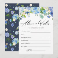 Blue Hydrangea Flowers Retirement Well Wishes
