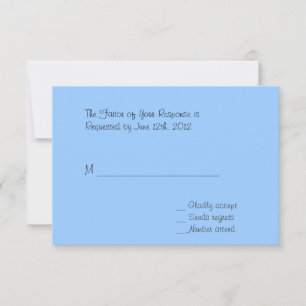 blue hydrangea flowers RSVP card