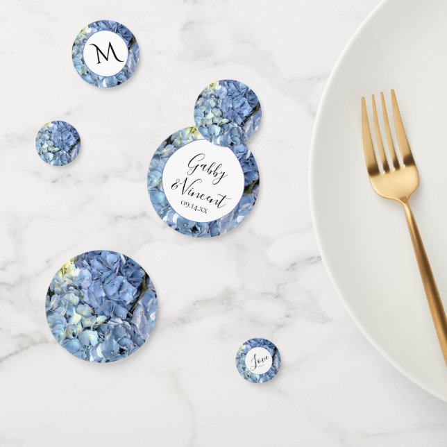 Blue Hydrangea Flowers Wedding Confetti (Group)