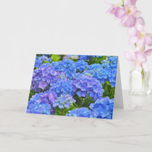 Blue Hydrangea Garden Art Note Card