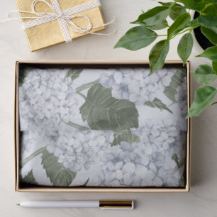 Blue Hydrangea Garden Floral  Tissue Paper