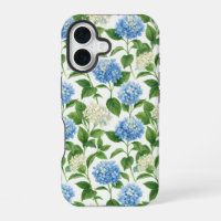 Blue Hydrangea Garden | Watercolor Floral iPhone