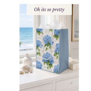 Blue Hydrangea Gift Bag   Wedding & Bridal Shower