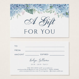 Blue Hydrangea Gift Card