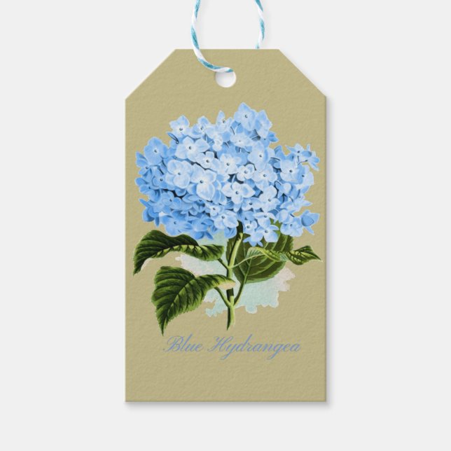Blue Hydrangea Gift Tags (Front)