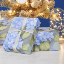 Blue Hydrangea Gift Wrapping Paper Roll
