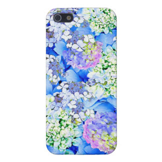 Blue Hydrangea Glossy iPhone Case