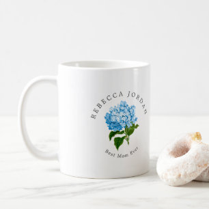Blue Hydrangea Grand-millennial Best Mom Ever Coffee Mug