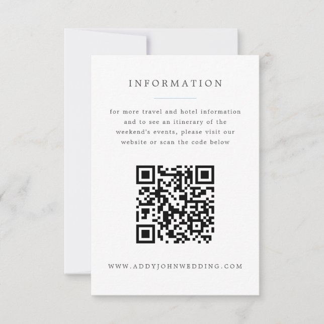 Blue Hydrangea Grand-millennial Wedding Info RSVP Card (Front)