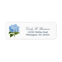Blue Hydrangea Grandmillennial Return Address