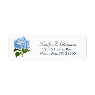 Blue Hydrangea Grandmillennial Return Address