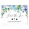Blue Hydrangea Greenery Wedding Hashtag Sign