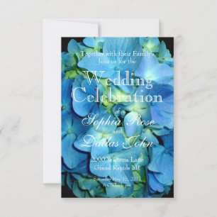 Blue Hydrangea Invitation