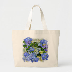 BLUE HYDRANGEA  ~ Jumbo Tote