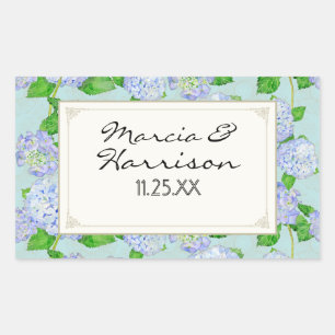 Blue Hydrangea Lace Floral Formal Elegant Weddings Sticker