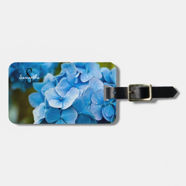Blue Hydrangea Luggage tag (Front Horizontal)