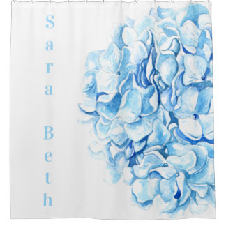 Blue Hydrangea Modern Watercolor Chic 