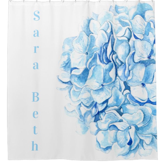 Blue Hydrangea Modern Watercolor Chic  (Front)