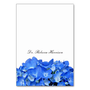 Blue Hydrangea Name Template Place Cards