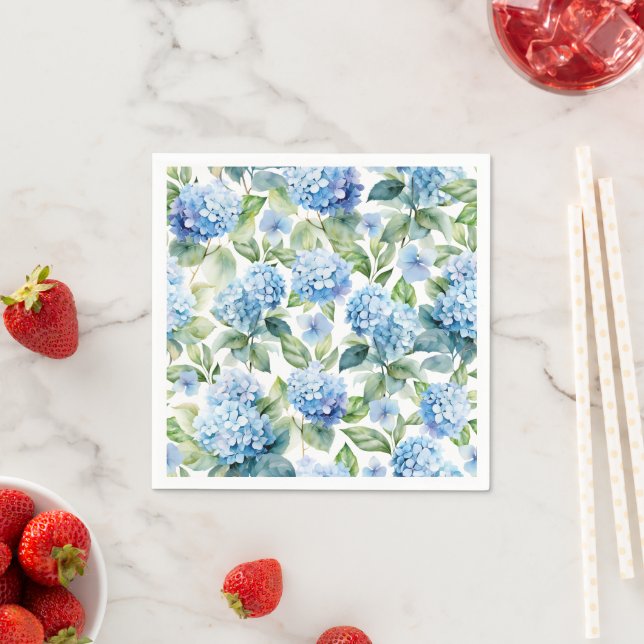 Blue Hydrangea Napkin (Insitu)