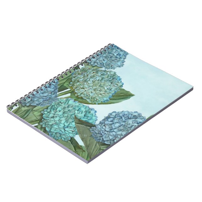 Blue Hydrangea Notebook (Left Side)