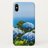 Blue Hydrangea on Gradient ocean Positano