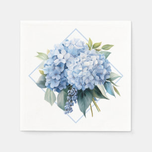 Blue Hydrangea Paper Napkins