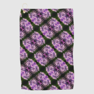 Blue Hydrangea Petals Abstract Art Pattern      Golf Towel