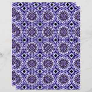 Blue Hydrangea Petals Abstract Pattern Scrapbook